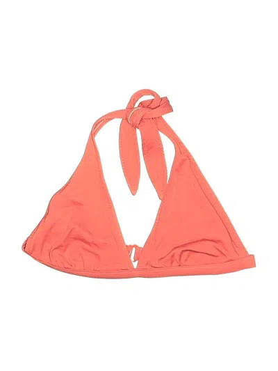 Pre-owned Jcrew Swimsuit Top Orange Solid Pattern Swimwear