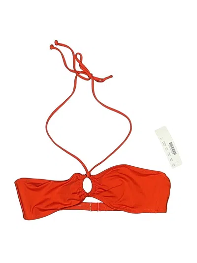 Jcrew Swimsuit Top Orange Solid Pattern Swimwear In Red