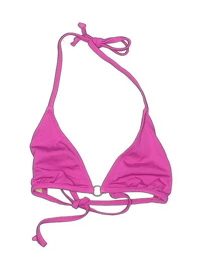 Pre-owned Jcrew Swimsuit Top Pink Solid Pattern Swimwear