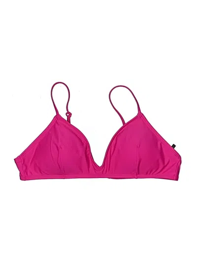 Pre-owned Jcrew Swimsuit Top Pink Solid Pattern Swimwear