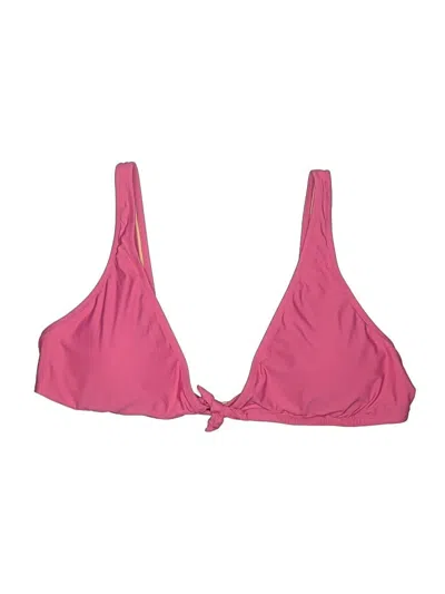 Pre-owned Jcrew Swimsuit Top Pink Solid Pattern Swimwear