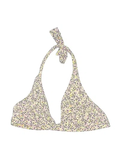 Pre-owned Jcrew Swimsuit Top Purple Floral Pattern Swimwear