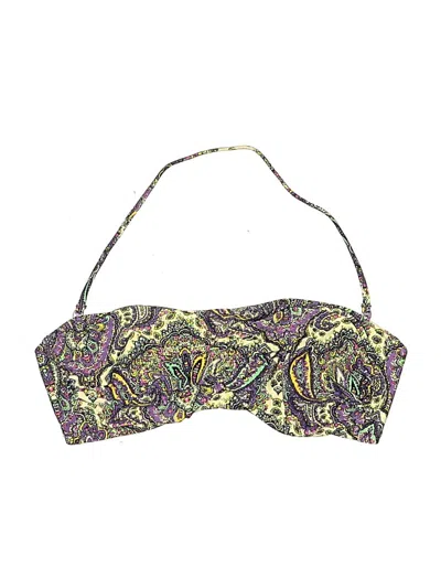Pre-owned Jcrew Swimsuit Top Purple Paisley Pattern Swimwear