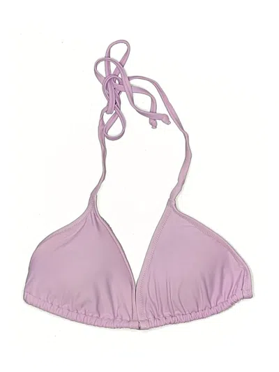 Pre-owned Jcrew Swimsuit Top Purple Solid Pattern Swimwear