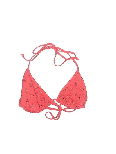 Pre-owned Jcrew Swimsuit Top Red Hearts Pattern Swimwear