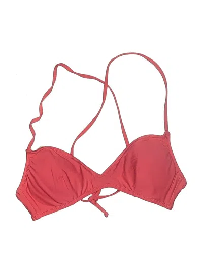Pre-owned Jcrew Swimsuit Top Red Solid Pattern Swimwear