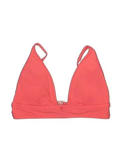 Pre-owned Jcrew Swimsuit Top Red Solid Pattern Swimwear