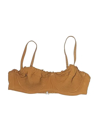 Pre-owned Jcrew Swimsuit Top Tan Swimwear