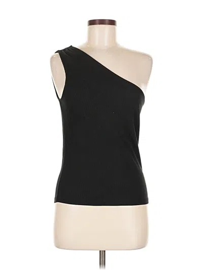 Pre-owned Jcrew Tank Top Black One Shoulder Neckline Tops