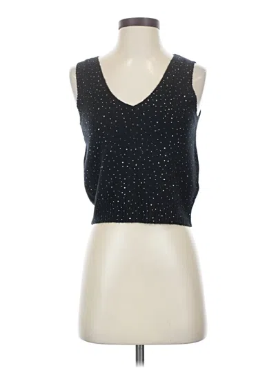 Pre-owned Jcrew Tank Top Black Plunge Neckline Tops