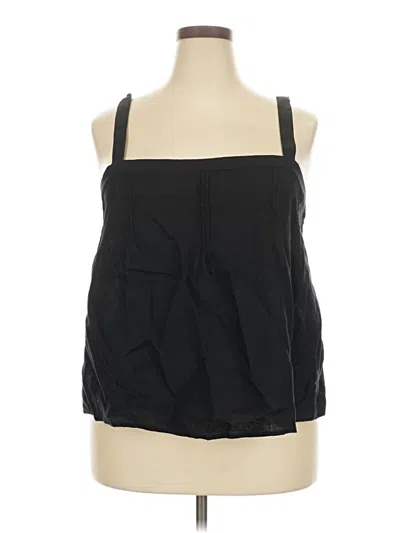 Jcrew Tank Top Black Square Neckline Tops