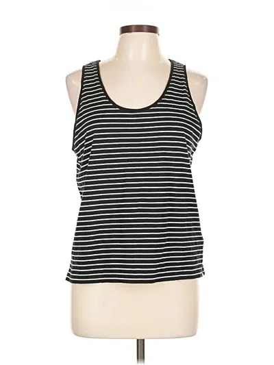 Pre-owned Jcrew Tank Top Black Stripes Pattern Tops