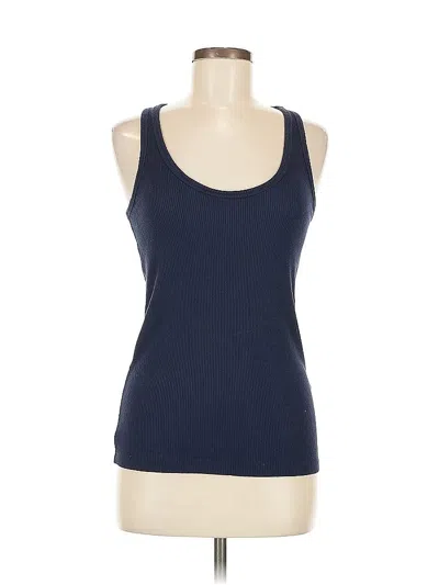 Pre-owned Jcrew Tank Top Blue Halter Neckline Tops