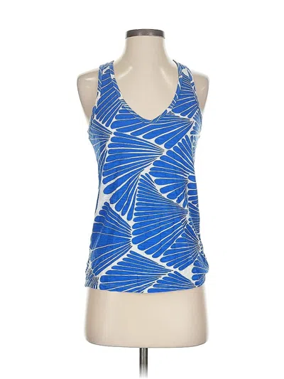Pre-owned Jcrew Tank Top Blue Halter Neckline Tops