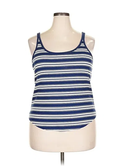 Pre-owned Jcrew Tank Top Blue Halter Neckline Tops