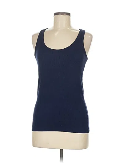 Pre-owned Jcrew Tank Top Blue Halter Neckline Tops