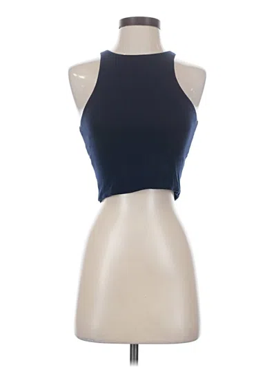 Pre-owned Jcrew Tank Top Blue Halter Neckline Tops