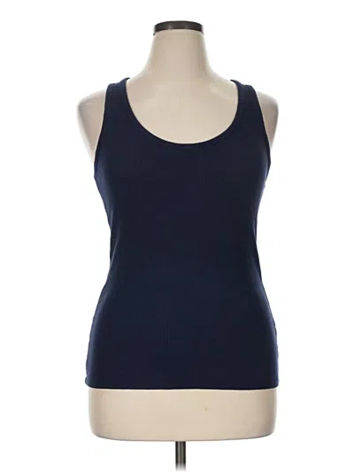 Pre-owned Jcrew Tank Top Blue Halter Neckline Tops