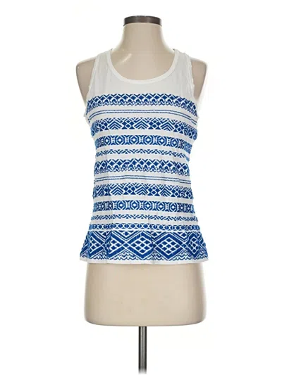 Pre-owned Jcrew Tank Top Blue Halter Neckline Tops