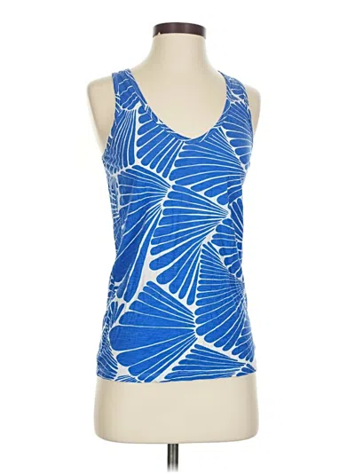 Pre-owned Jcrew Tank Top Blue Plunge Neckline Tops