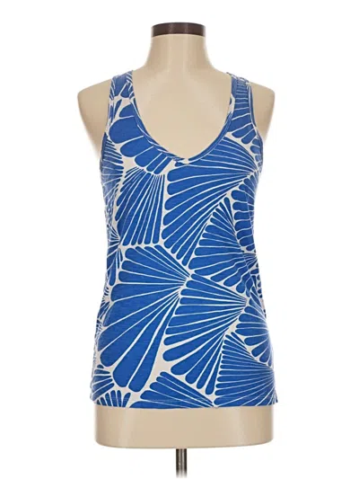 Pre-owned Jcrew Tank Top Blue Plunge Neckline Tops