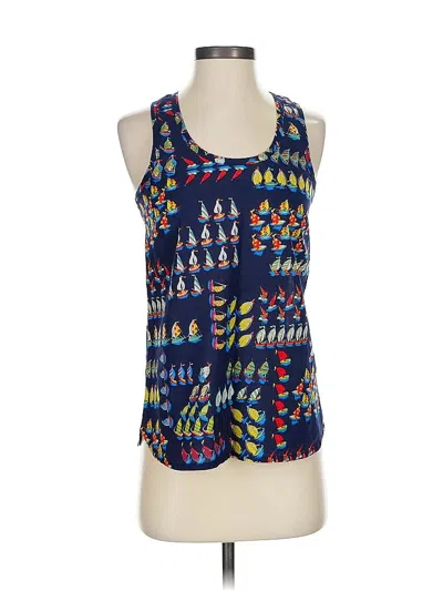 Pre-owned Jcrew Tank Top Blue Square Neckline Tops