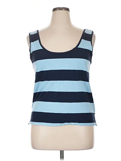 Pre-owned Jcrew Tank Top Blue Square Neckline Tops