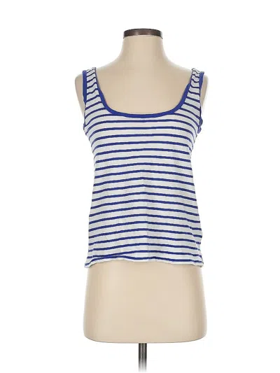 Pre-owned Jcrew Tank Top Blue Strapless Neckline Tops