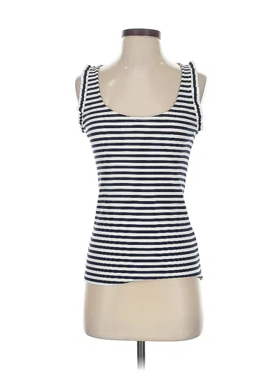 Pre-owned Jcrew Tank Top Blue Strapless Neckline Tops