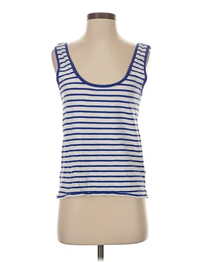 Pre-owned Jcrew Tank Top Blue Strapless Neckline Tops