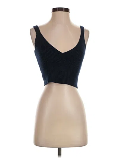 Pre-owned Jcrew Tank Top Blue Strapless Neckline Tops