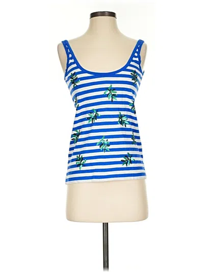 Pre-owned Jcrew Tank Top Blue Sweetheart Neckline Tops