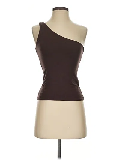 Pre-owned Jcrew Tank Top Brown One Shoulder Neckline Tops