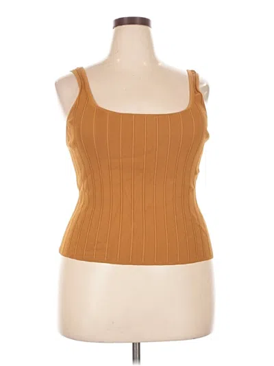 Pre-owned Jcrew Tank Top Brown Strapless Neckline Tops
