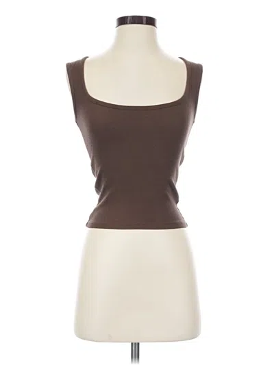 Pre-owned Jcrew Tank Top Brown Strapless Neckline Tops