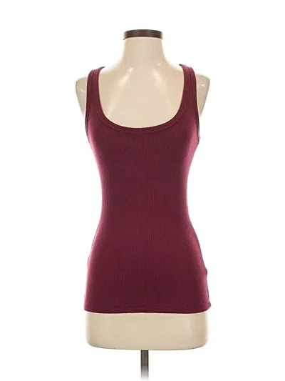 Pre-owned Jcrew Tank Top Burgundy Strapless Neckline Tops