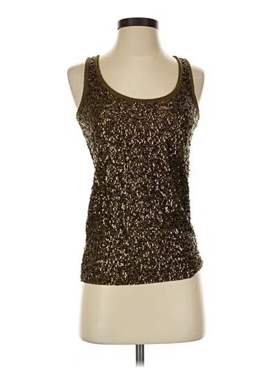 Pre-owned Jcrew Tank Top Gold Halter Neckline Tops