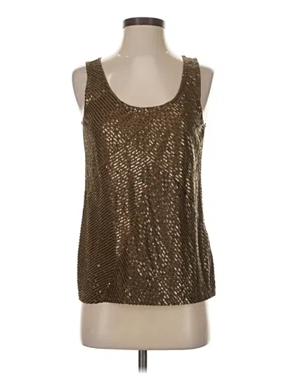 Pre-owned Jcrew Tank Top Gold Strapless Neckline Tops