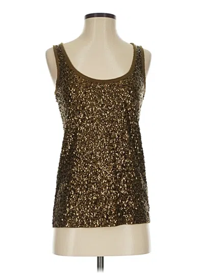 Pre-owned Jcrew Tank Top Gold Strapless Neckline Tops