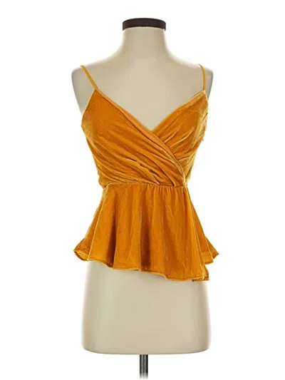 Pre-owned Jcrew Tank Top Gold Strapless Neckline Tops