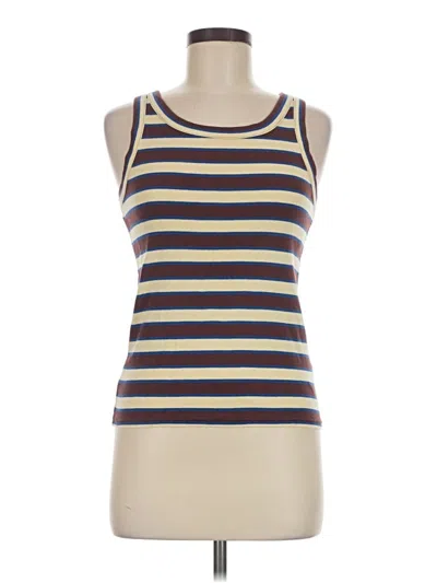 Pre-owned Jcrew Tank Top Gold Strapless Neckline Tops