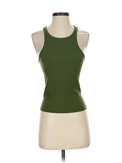 Pre-owned Jcrew Tank Top Green Halter Neckline Tops