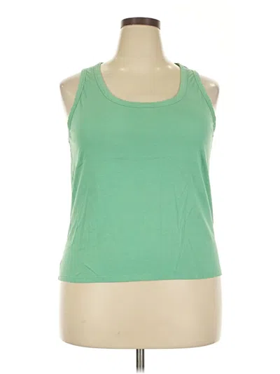 Pre-owned Jcrew Tank Top Green Halter Neckline Tops