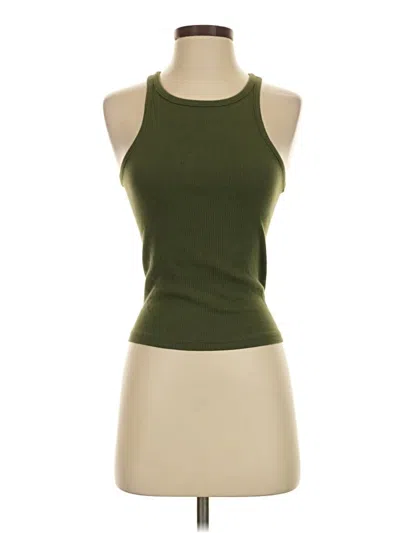 Pre-owned Jcrew Tank Top Green Halter Neckline Tops