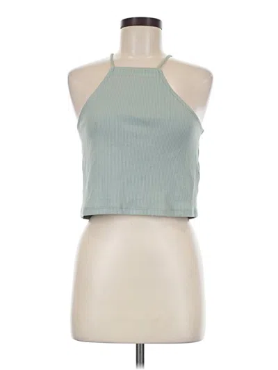 Pre-owned Jcrew Tank Top Green Halter Neckline Tops