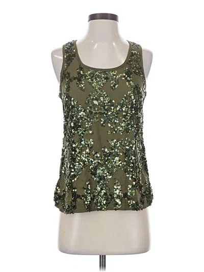 Pre-owned Jcrew Tank Top Green Halter Neckline Tops