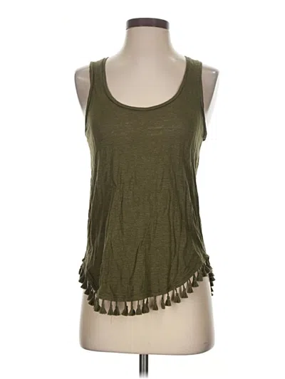 Pre-owned Jcrew Tank Top Green Halter Neckline Tops