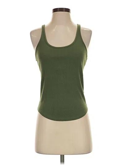 Pre-owned Jcrew Tank Top Green Halter Neckline Tops