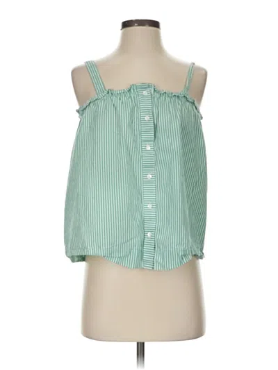 Pre-owned Jcrew Tank Top Green Strapless Neckline Tops