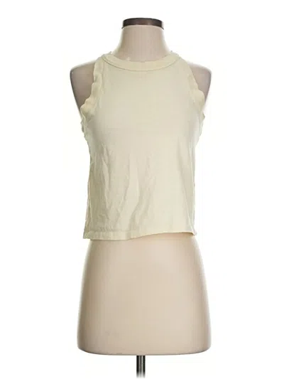 Pre-owned Jcrew Tank Top Ivory Halter Neckline Tops